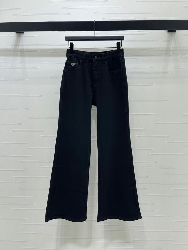 Prada Straight-leg Jeans Black in Cotton 227359