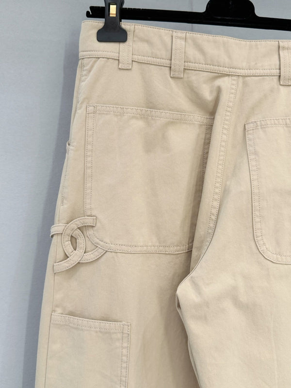 Chanel 26 Cargo Pants Khaki in Cotton 253578