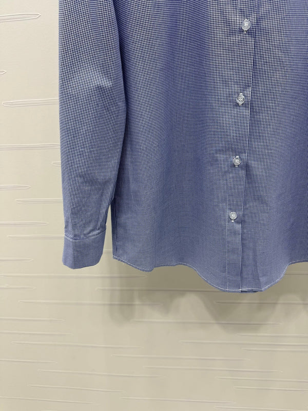 Miu Miu 26 Collar Plaid Shirt Blue in Cotton 254535