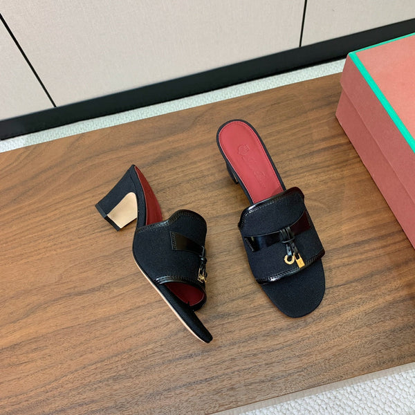 LP Color-blocked Sandals 50 Black in Canvas 703249