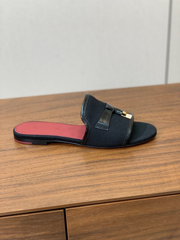 LP Color-blocked Sandals Black in Canvas 703245