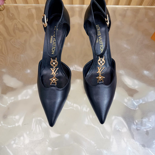 LV 6AM Slingback Pump 65 Black in Cowhide 703074