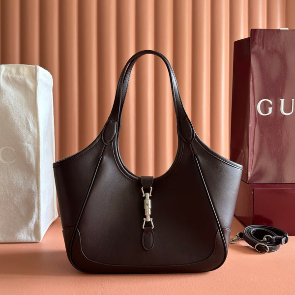 Gucci Mercato Small 26 Tote Bag Brown in Cowhide 284925