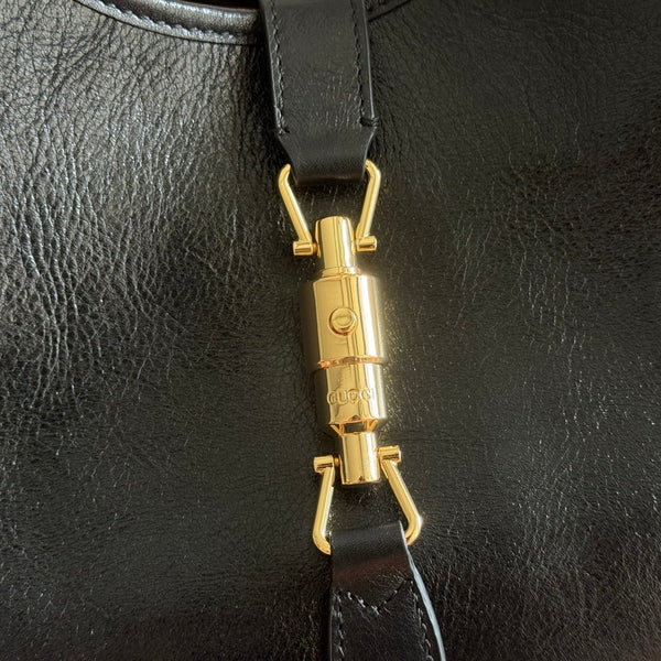 Gucci 26 Mercato Tote Bag 35cm Black Gold in Cowhide 284992