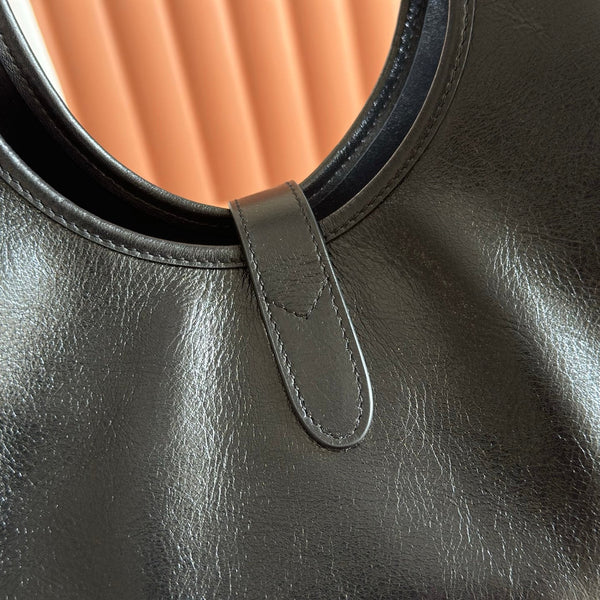 Gucci 26 Mercato Tote Bag 35cm Black Gold in Cowhide 284992