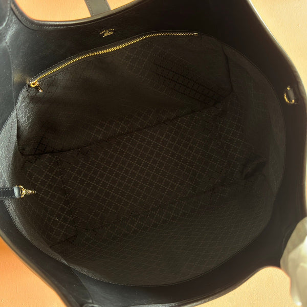 Gucci 26 Mercato Tote Bag 35cm Black Gold in Cowhide 284992