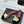 CC 26S Double C Patchwork Sandal Black Gold in Custom leather 706373