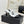 CC 26P Double C Strappy Square Toe High-Heeled 70 Sandals White in Cowhide 706347