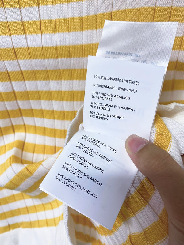 Miu Miu Short-Sleeve T-Shirt Yellow White in Acrylic 305824