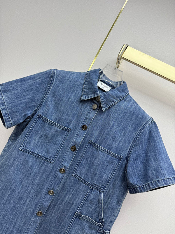 Chanel 26 Shirt Blue in Cotton 367721