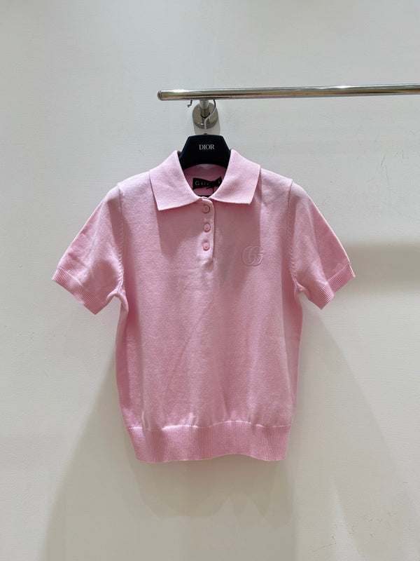 Gucci Collared Short-sleeved T-shirt in Cotton 323198