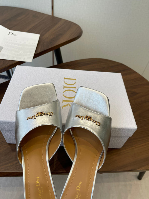 Dior 26 Sandal 70mm Silver in Cowhide 727965