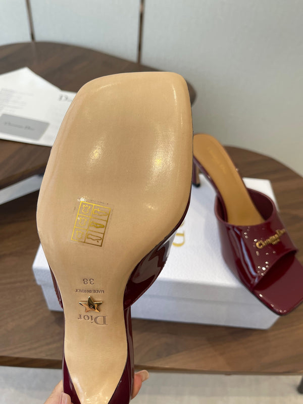 Dior 26 Sandal 70mm Burgundy in Cowhide 727961