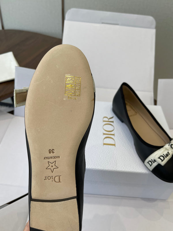 Dior 26 J'Adior Ballet Flat Black in Lambskin 727446