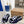 Burberry 26 Check Slippers Navy Blue Black in Cotton Linen 729729