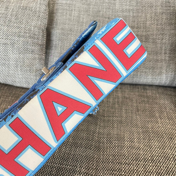 Chanel Surf Line Canvas Flap Bag Blue in Canvas