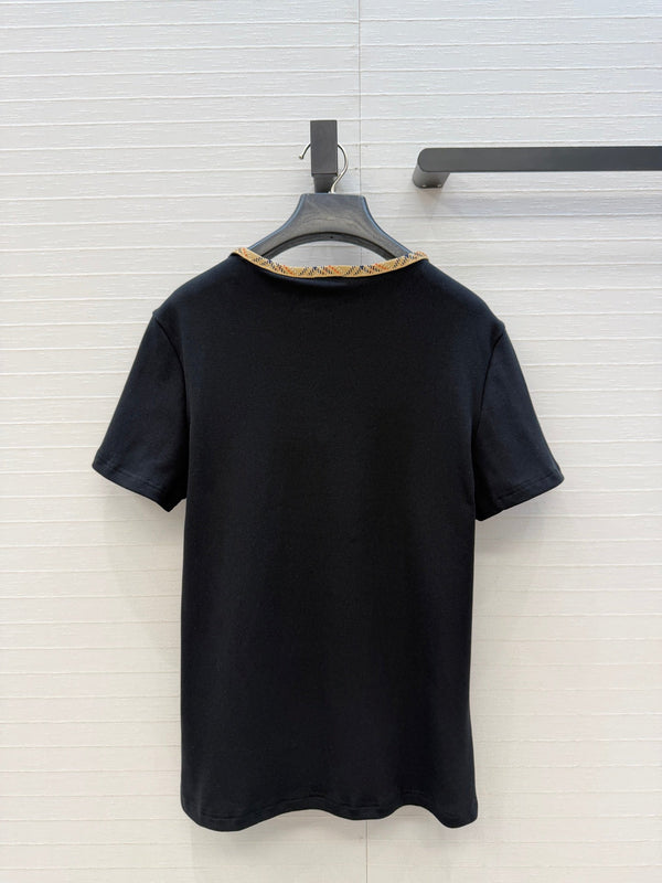Burberry Short-sleeved T-shirt Black in Polyester 376661