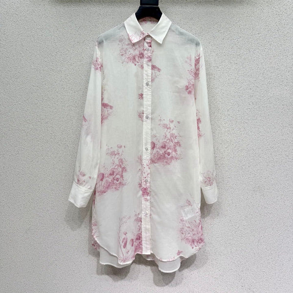Dior Pink Printed Shirt in Cotton 376600