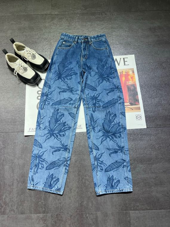 Loewe 26 Tapered Jeans Blue in Cotton 362283