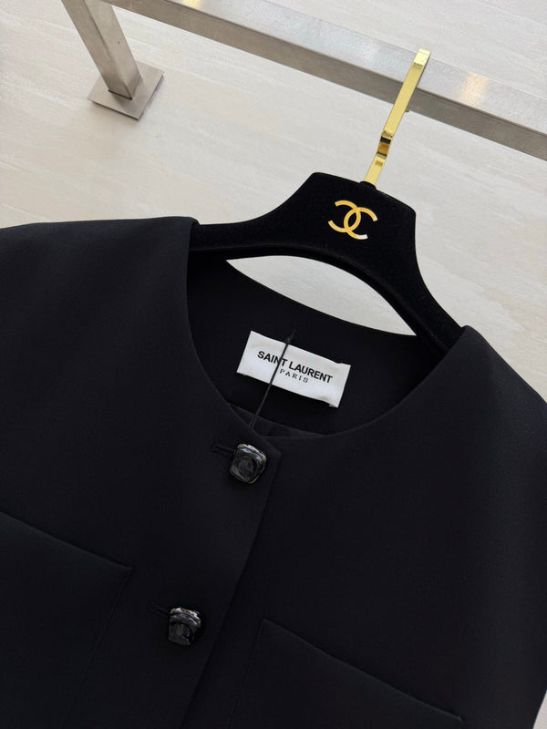 YSL 26 Petal Vest Black in Cotton 377430