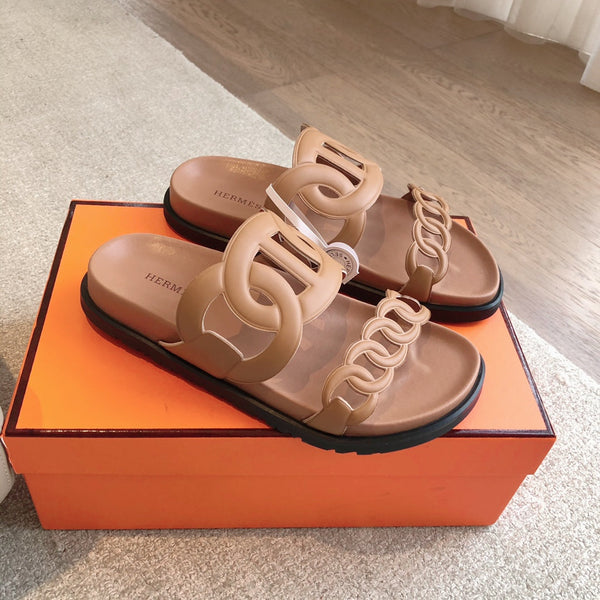 Hermès Extra Sandal Brown in Cowhide 743959