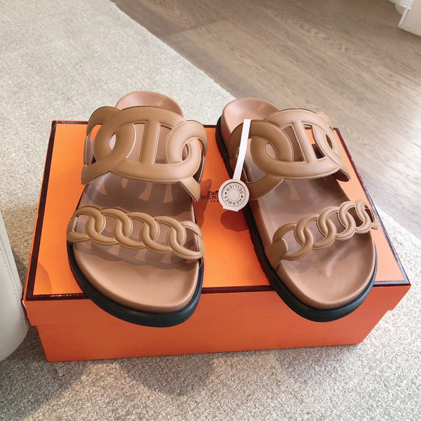 Hermès Extra Sandal Brown in Cowhide 743959