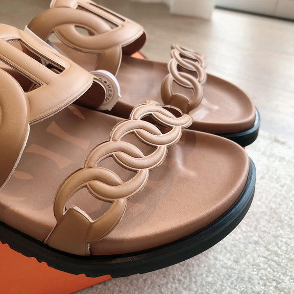 Hermès Extra Sandal Brown in Cowhide 743959