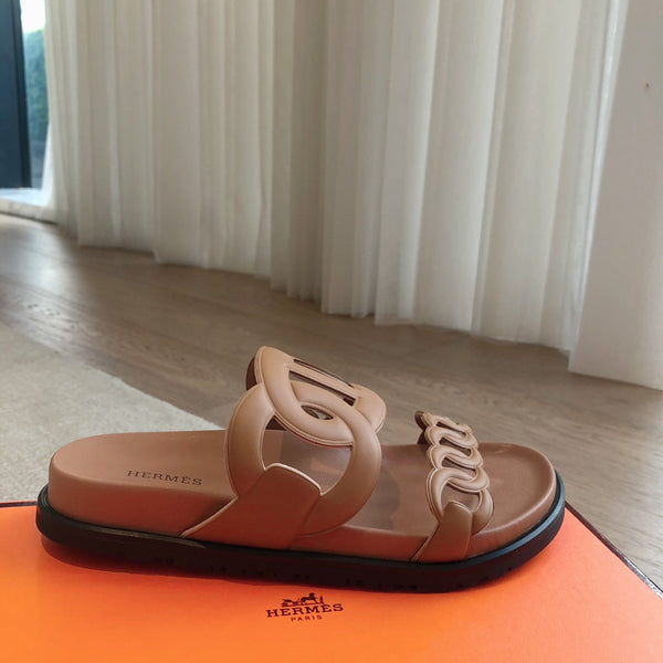 Hermès Extra Sandal Brown in Cowhide 743959