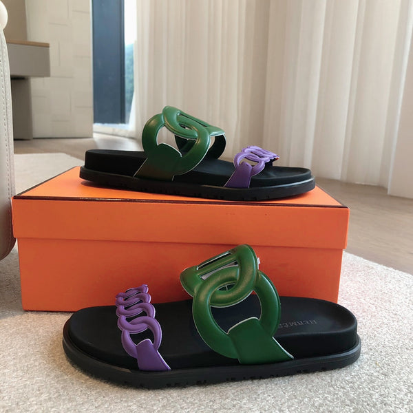Hermès Extra Sandal Colorfull in Cowhide 743961