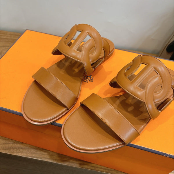 Hermès Sandal Brown in Calfskin 743980