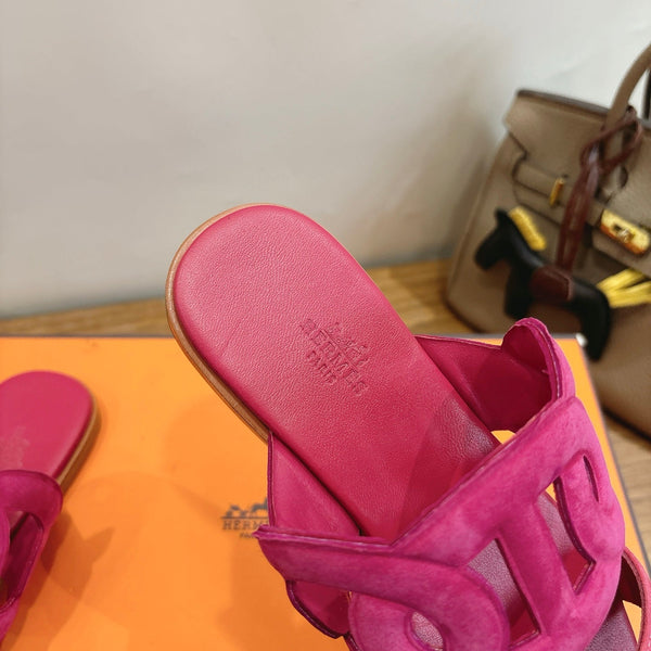 Hermès Sandal Pink in Suede 743982