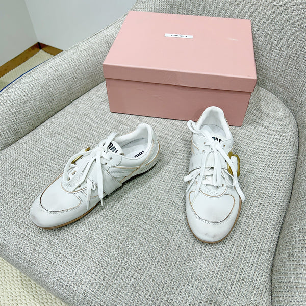 Miu 26 Sneaker White in Cowhide 747377