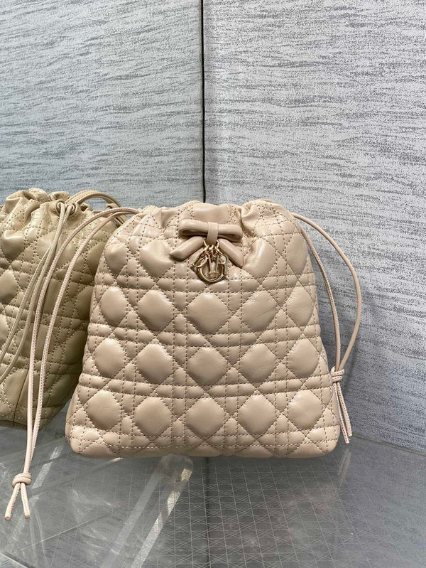CD Dior Adiorable Bag 22cm Beige in Quilted Leather 286639