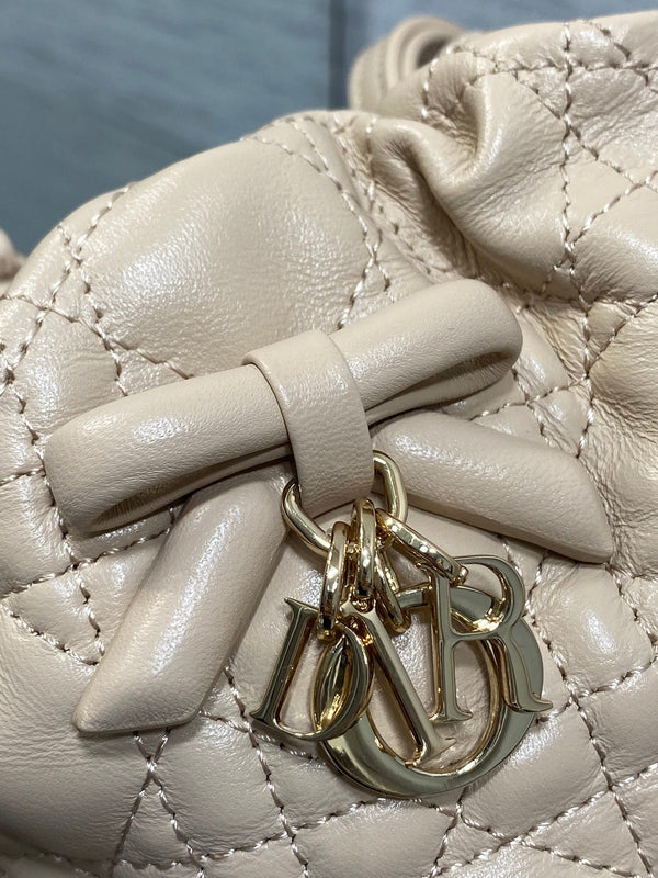 CD Dior Adiorable Bag 22cm Beige in Quilted Leather 286639