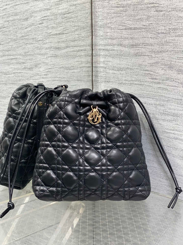 CD Dior Adiorable Bag 22cm Black in Quilted Leather 286641