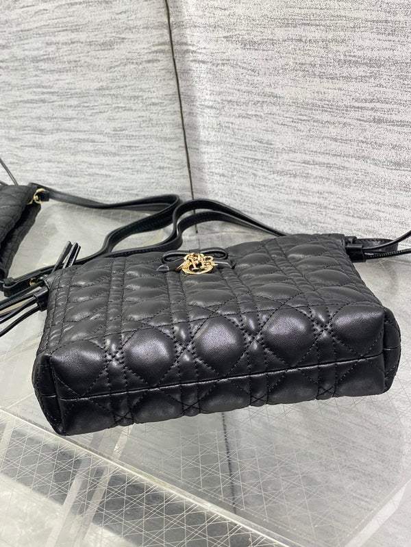 CD Dior Adiorable Bag 22cm Black in Quilted Leather 286641
