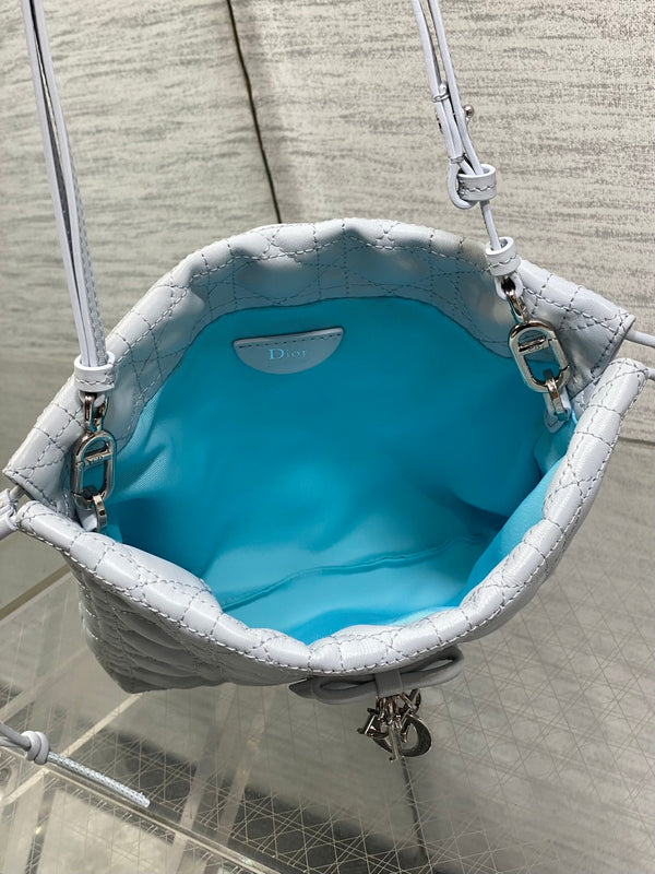 CD Dior Adiorable Bag 22cm Light Blue in Quilted Leather 286643