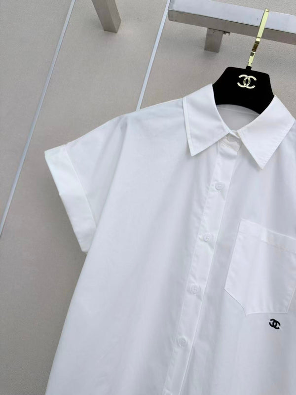 CC Short-sleeved Shirt White in Cotton 379640