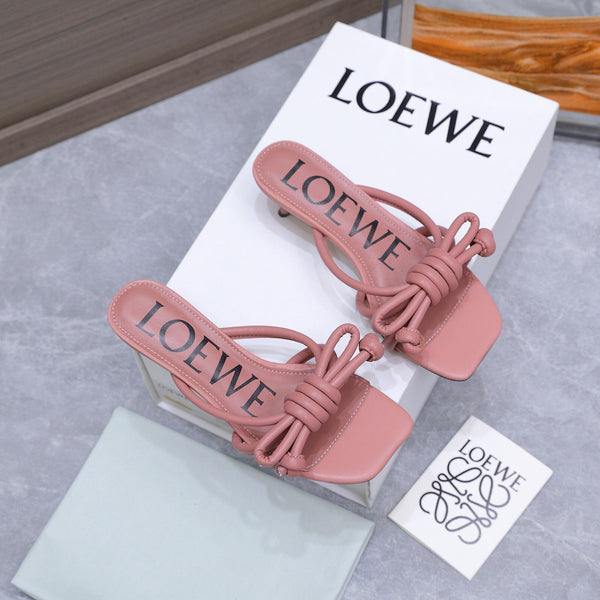 Loew 26 Knot Sandals 45mm Earthy Pink in Lambskin 759439