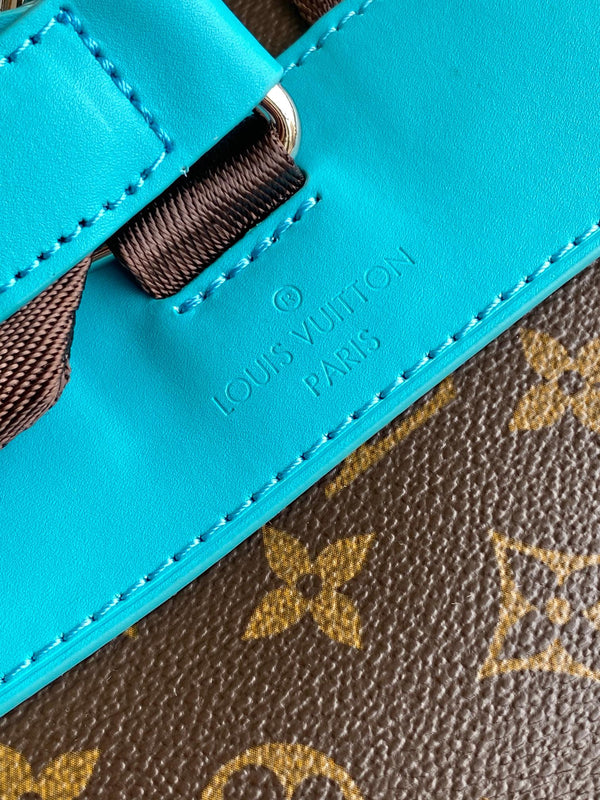 LV Christopher Backpack Brown Blue in Monogram Canvas 286768