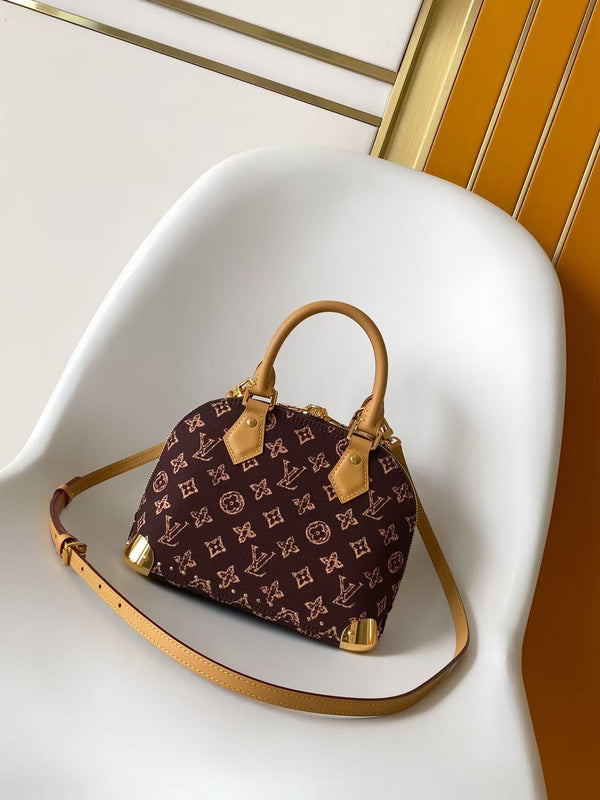 LV Alma Trunk BB Bag 22cm Brown in Denim combined with Cowhide 287208