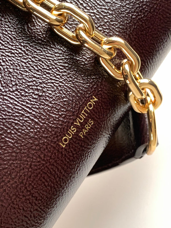 LV Side Trunk Bag 23.5cm Dark Brown in Cowhide 287097