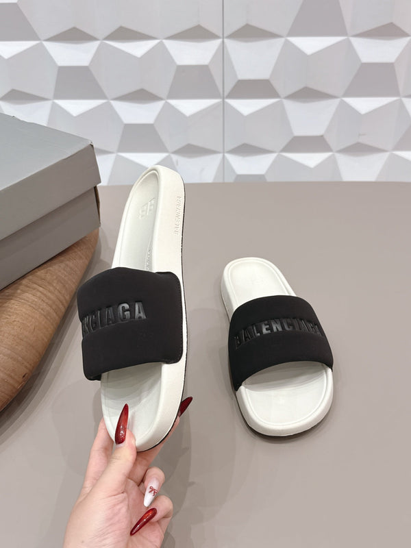 Bal 26 Sandal White Black in Leather 770767