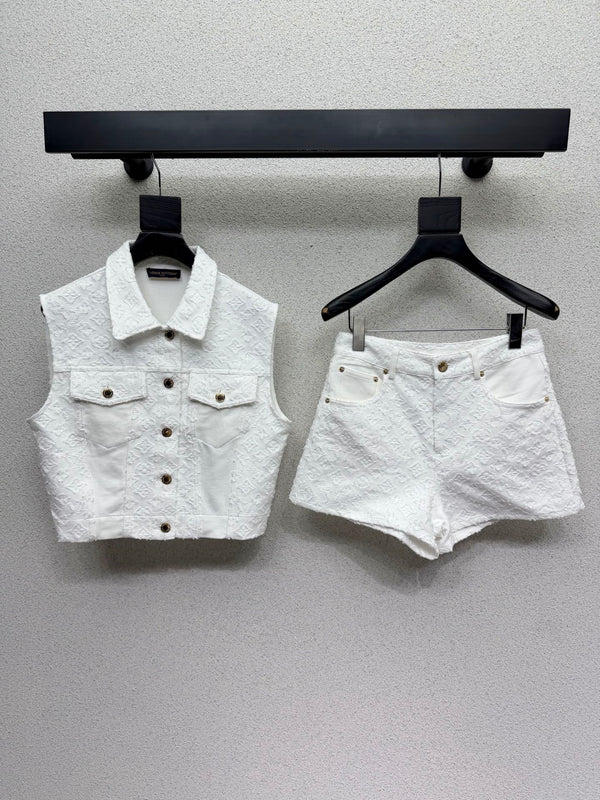 LV Vest White in Cotton 382437