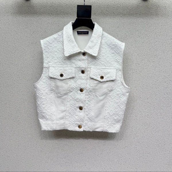 LV Vest White in Cotton 382437