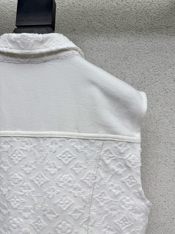 LV Vest White in Cotton 382437