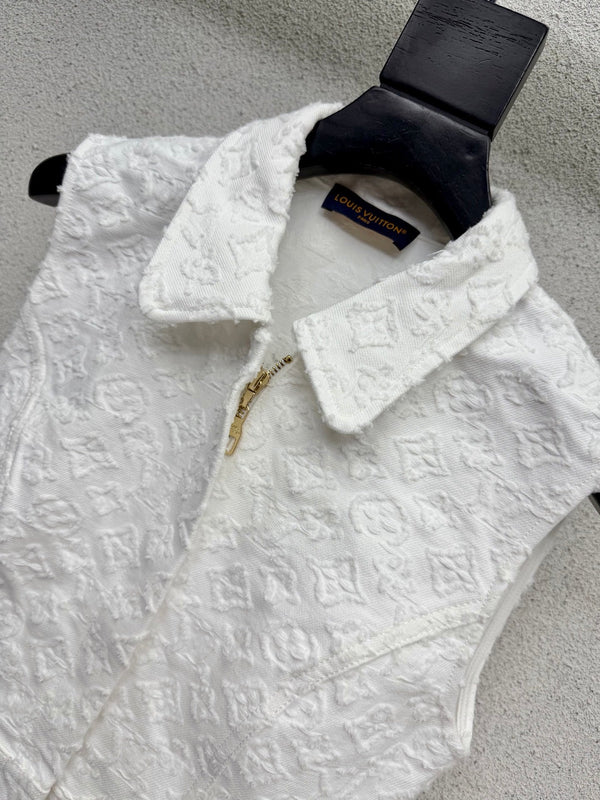 LV Dress White in Cotton 382434