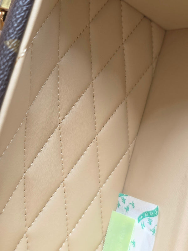 LV Speedy Trunk Handbag 21cm Brown in PVC Fabric with Leather 287737