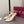 GG Buckle Stiletto Round Toe Heel Height 85mm White in Calfskin 784465