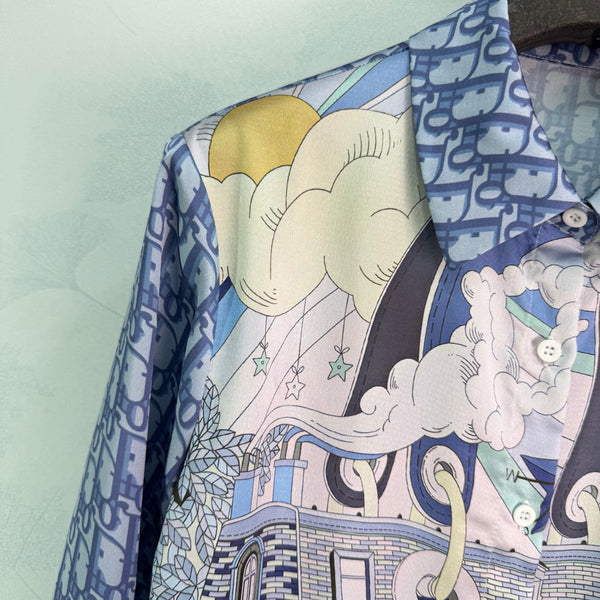 CD 26 Printed Shirt Blue in Polyester